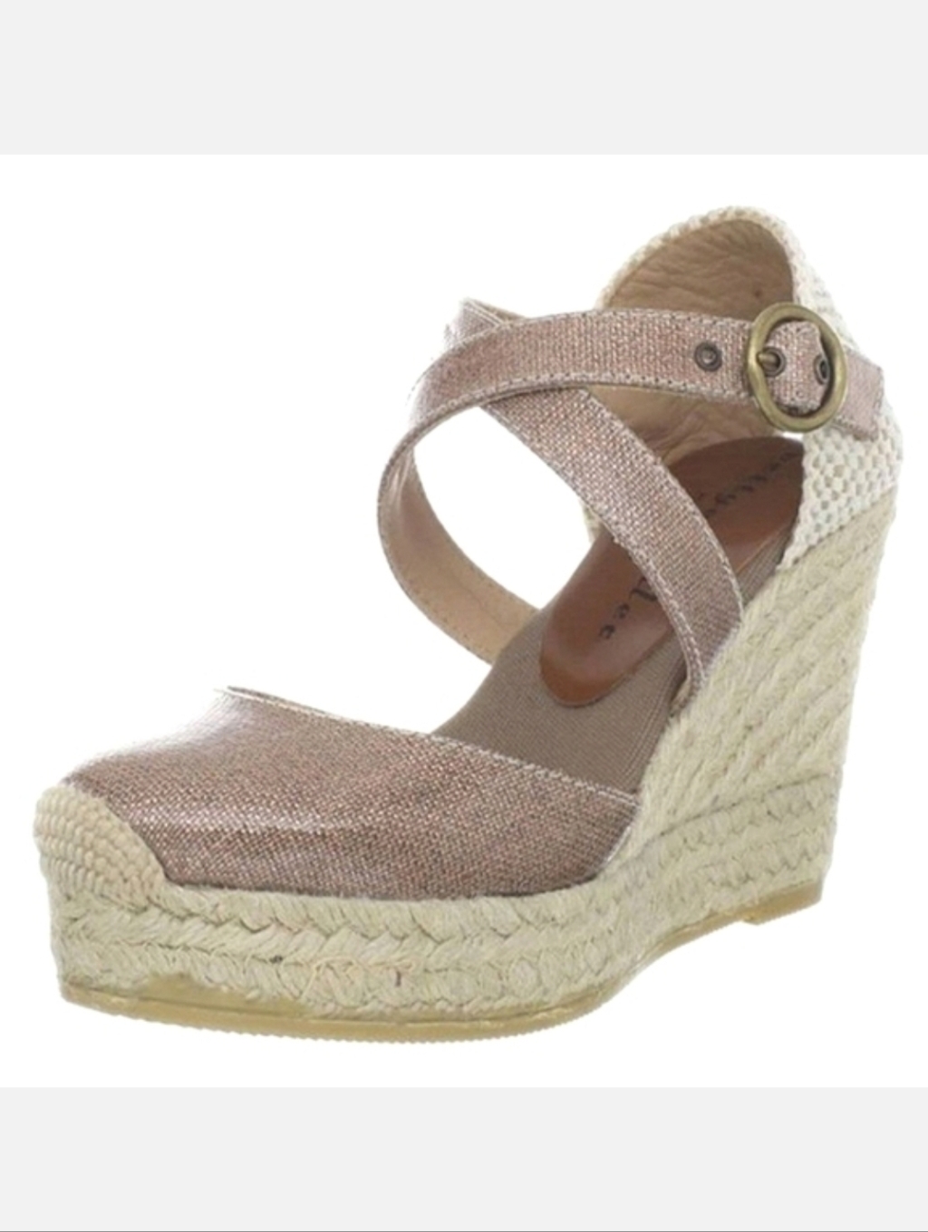 Bettye Muller Espadrille Wedge Katy Bis Rose Gold